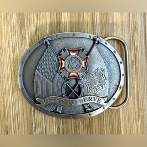 VFW First To Serve Limited Edition Belt Buckle 1994 1995 Numbered 1794 of 5000